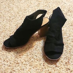 Time & Tru Open Toe Heeled Booties